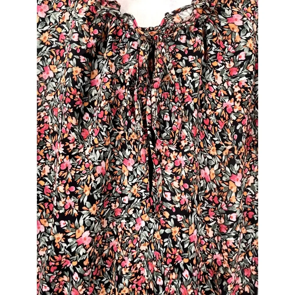 NWT BB Dakota Steve Madden Black Ditsy Dress, size XXL - Picture 7 of 10